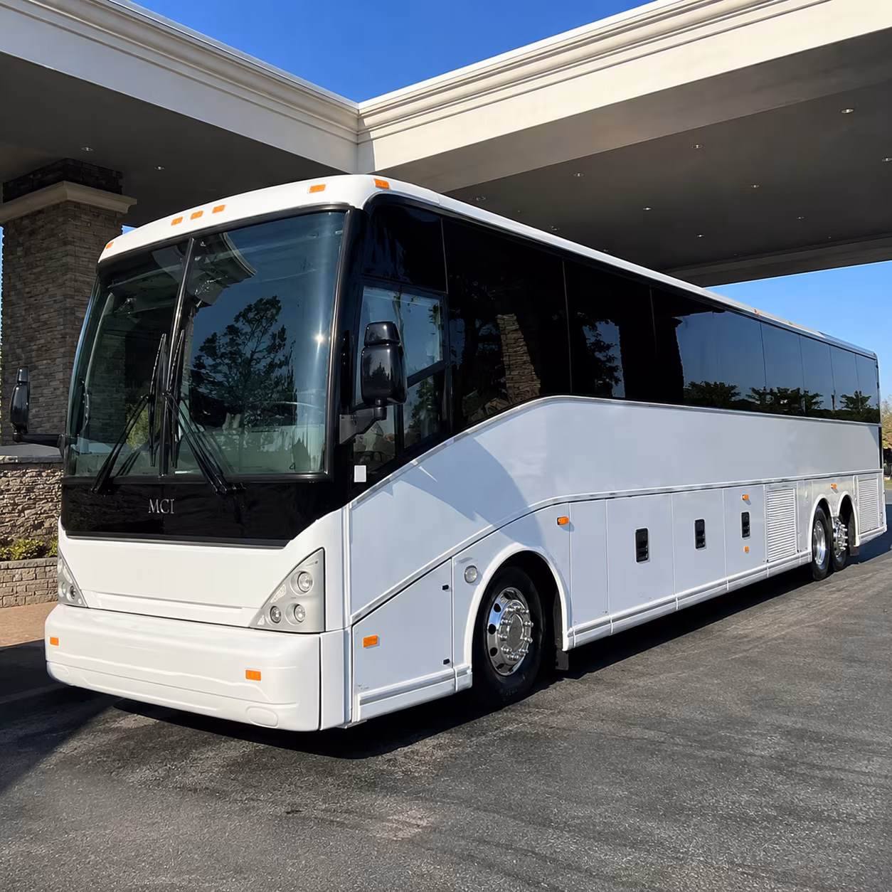 fresno charter bus rental exterior