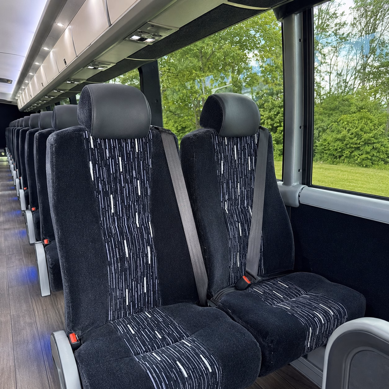 fresno charter bus rental inside