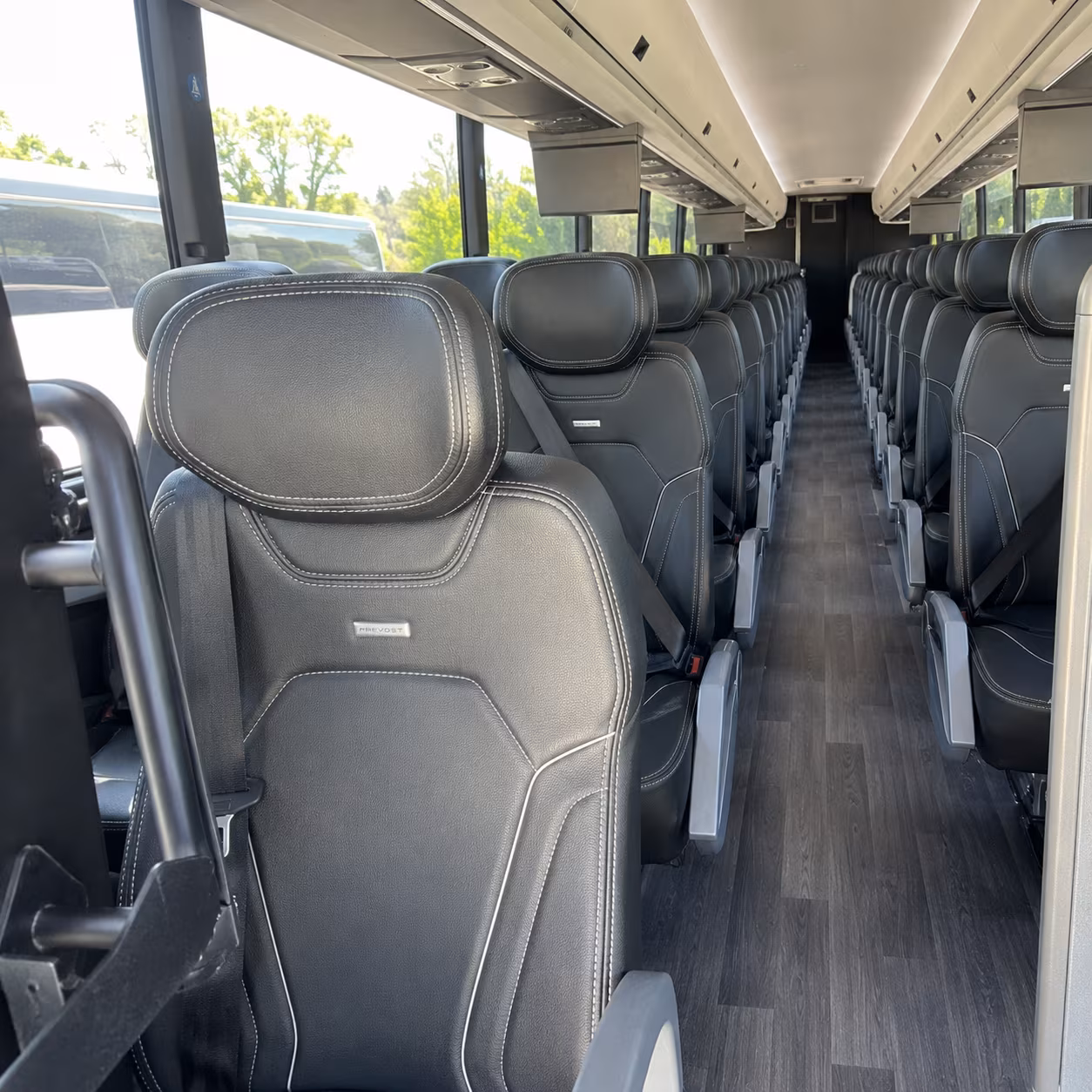fresno charter bus rental interior